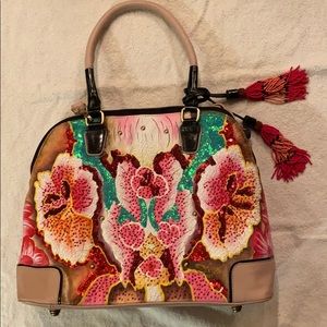 Sharif new hand painted purse w/glass beads.
